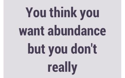 You think you want abundance but you don’t really